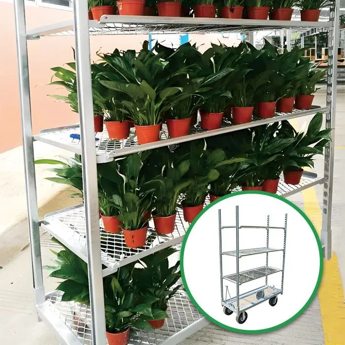 customized Hot Galvanized Greenhouse Carts